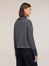 Jacquard sweater in wool blend with buttons image number 1
