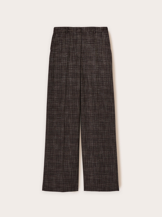 Pantaloni palazzo tinto filo