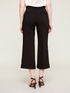 Wide-leg cropped trousers with turn-up image number 1