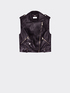Sleeveless leather jacket image number 3