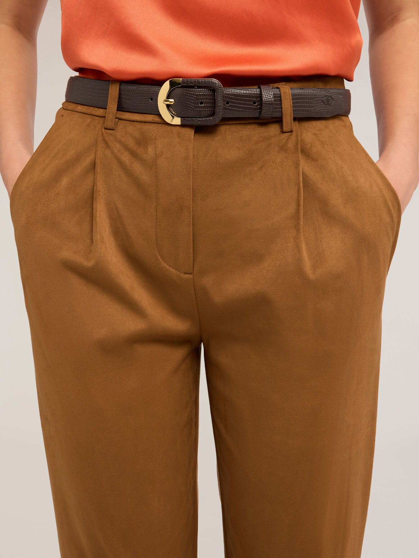 Belt with buckle and metal insert image number 0