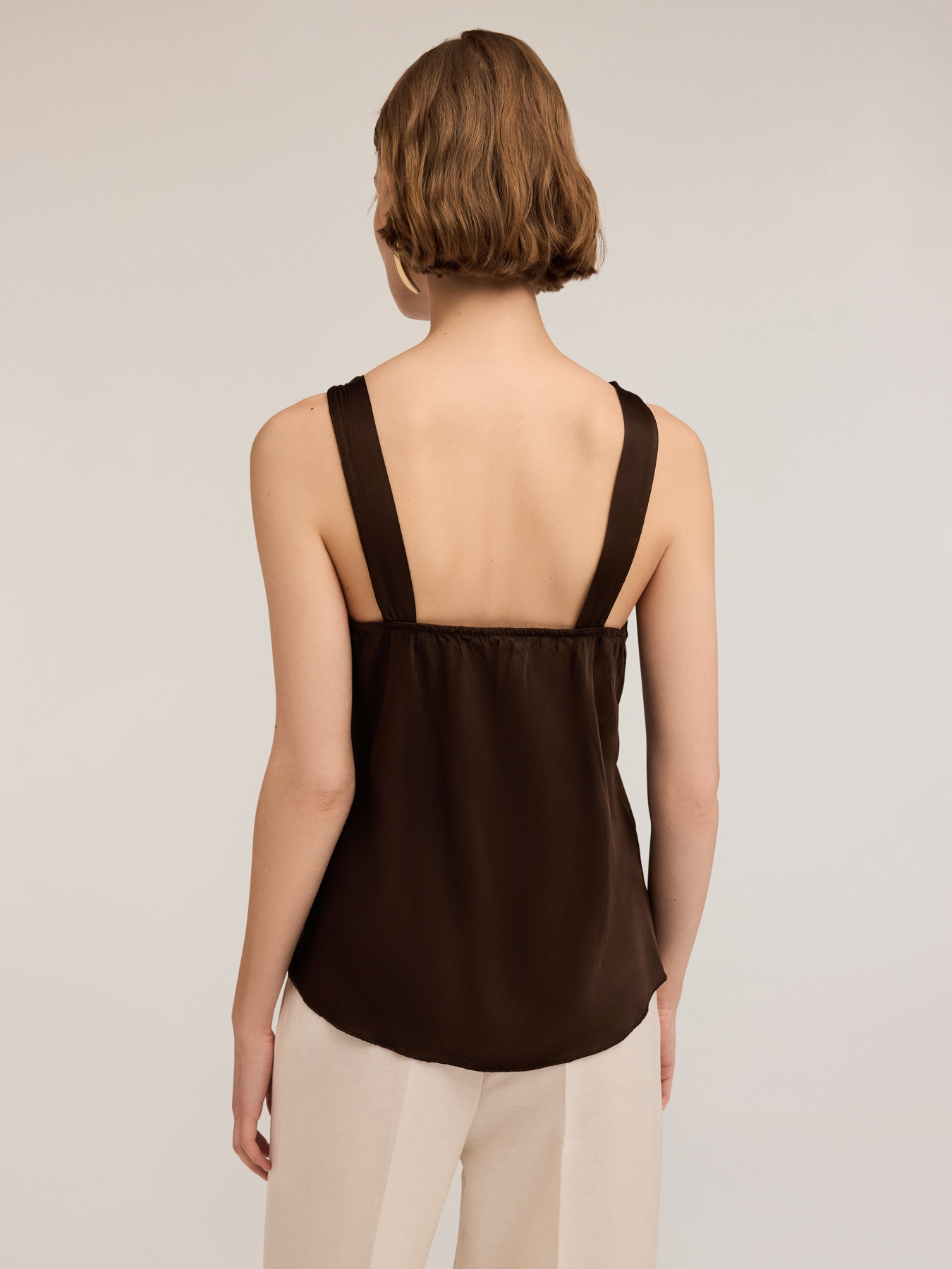 Top en satin avec col souple image number 1