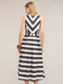 Striped poplin flare dress image number 1