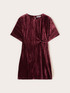Pleated velvet kimono dress image number 4