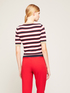 Striped short-sleeved sweater image number 1