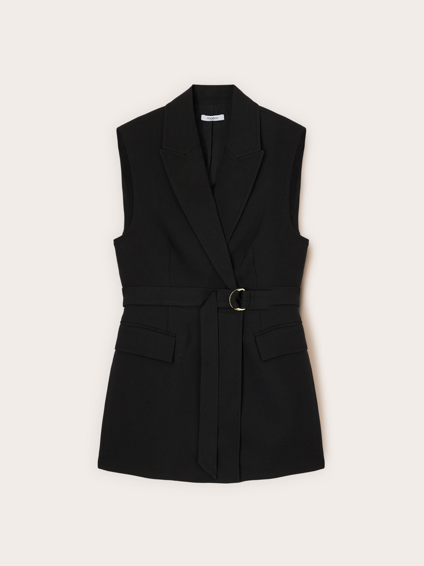 Gilet doppiopetto con cintura image number 4