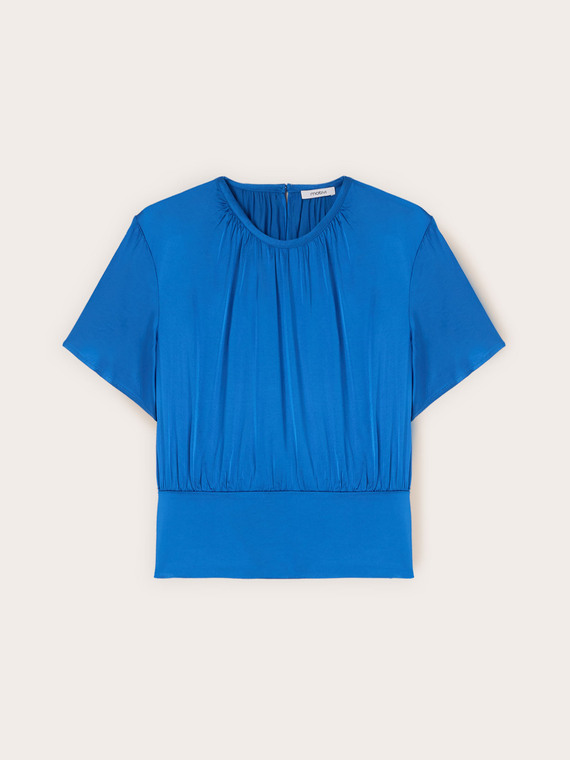 Satinbluse mit Sch&auml;rpe