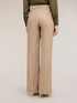 Wide-leg linen blend trousers image number 1