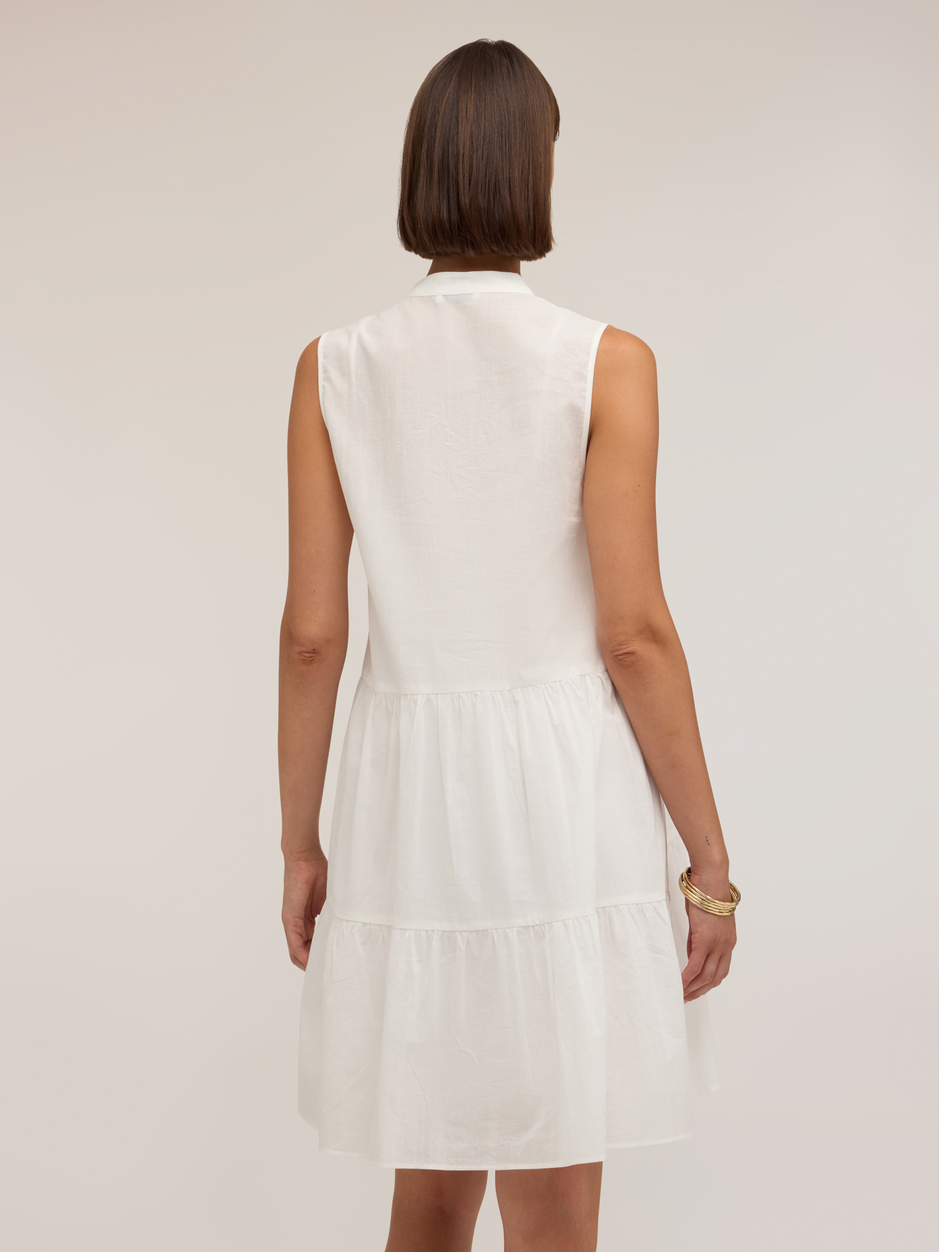 Hemdblusenkleid aus Voile mit Stehkragen image number 1