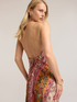 Rochie lungă din satin cu imprimeu image number 3