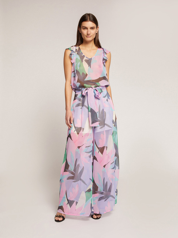 Motivi Blusa con volant fantasia floreale Donna