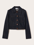 Short denim-effect jacket image number 4