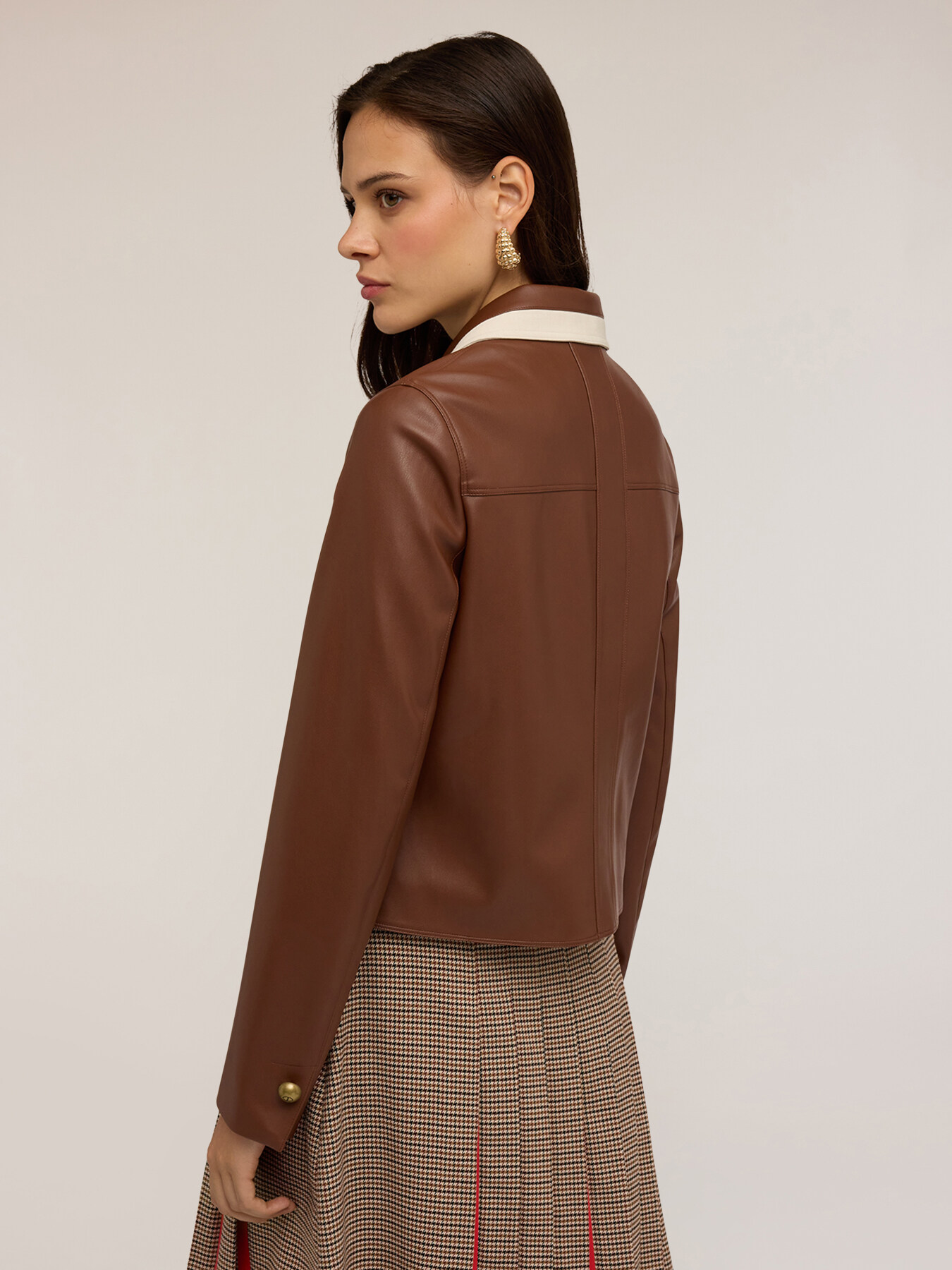 Chaqueta de tejido revestido con bolsillos image number 1