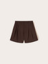 Shorts mit hoher Taille aus Leinenmischung mit Abn&auml;hern image number 4