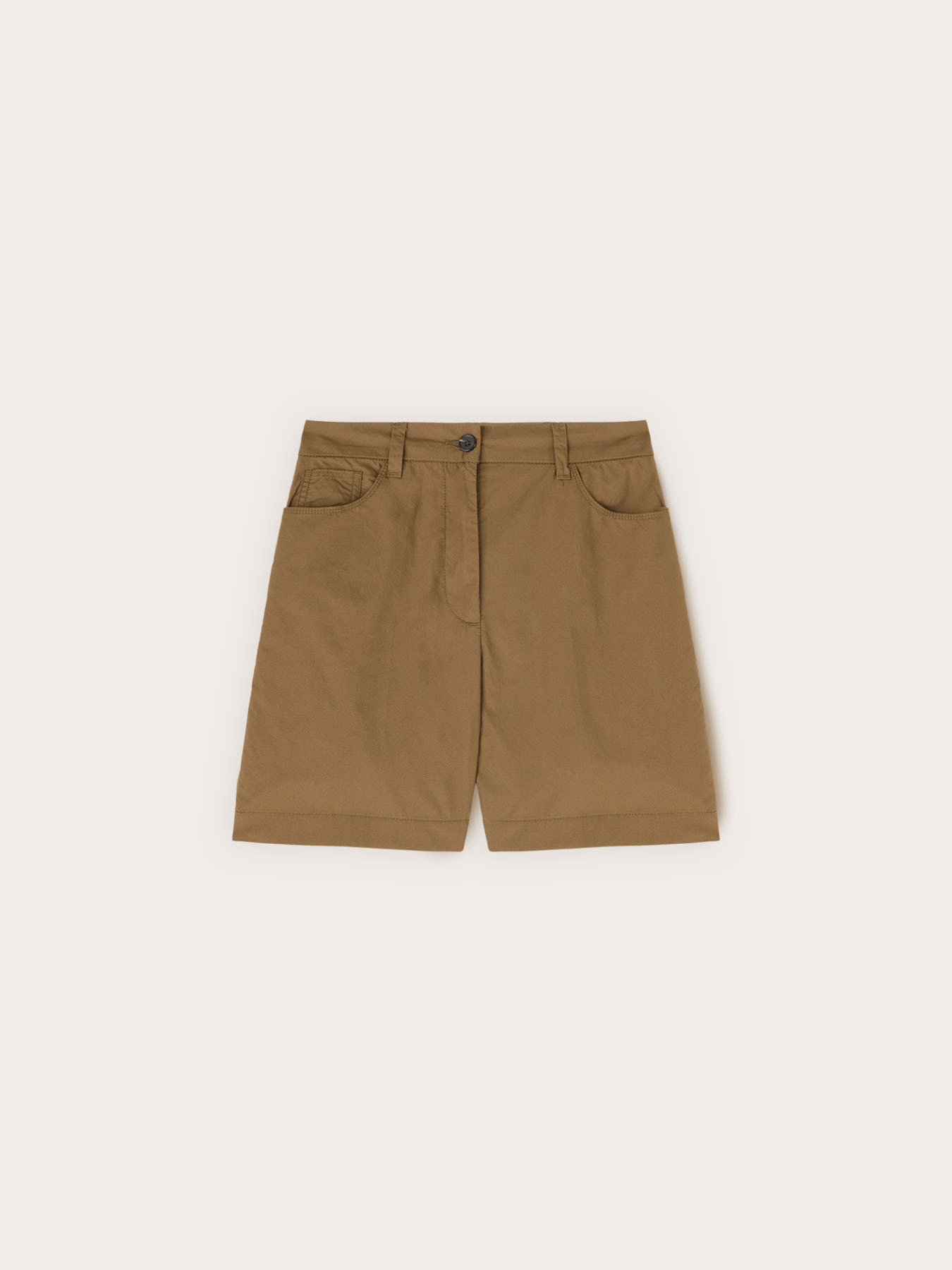 Cotton poplin shorts image number 4