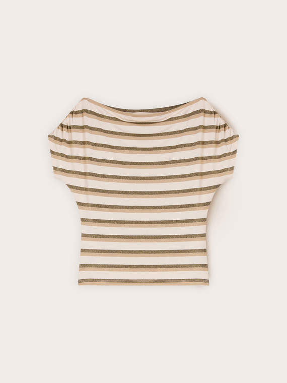 Lurex-Streifenshirt