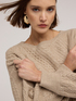 Asymmetrical cable-knit sweater image number 3