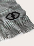 Houndstooth pattern jacquard scarf image number 2