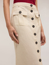 Midi pencil skirt in linen blend image number 3