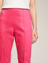 Pantalones flare satén de color liso image number 2