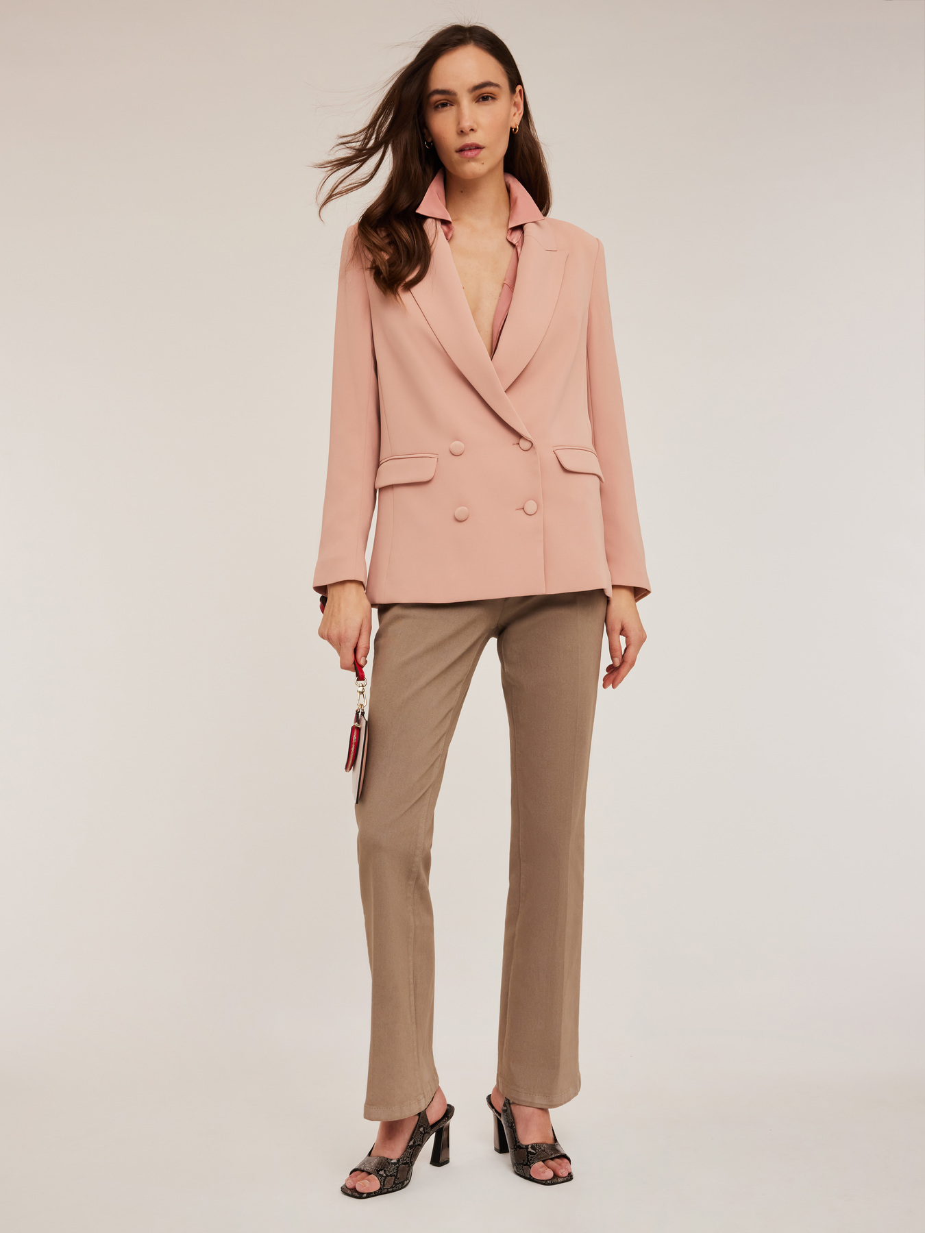 Pantalon bootleg en drill image number 0