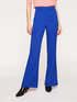 Flared solid colour trousers image number 2
