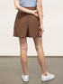 Poplin bermuda shorts with pleats image number 1