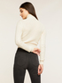 Angora blend turtleneck sweater with rhinestones image number 1