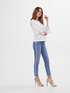Skinny-Jeans mit changierenden Strasssteinen image number 2