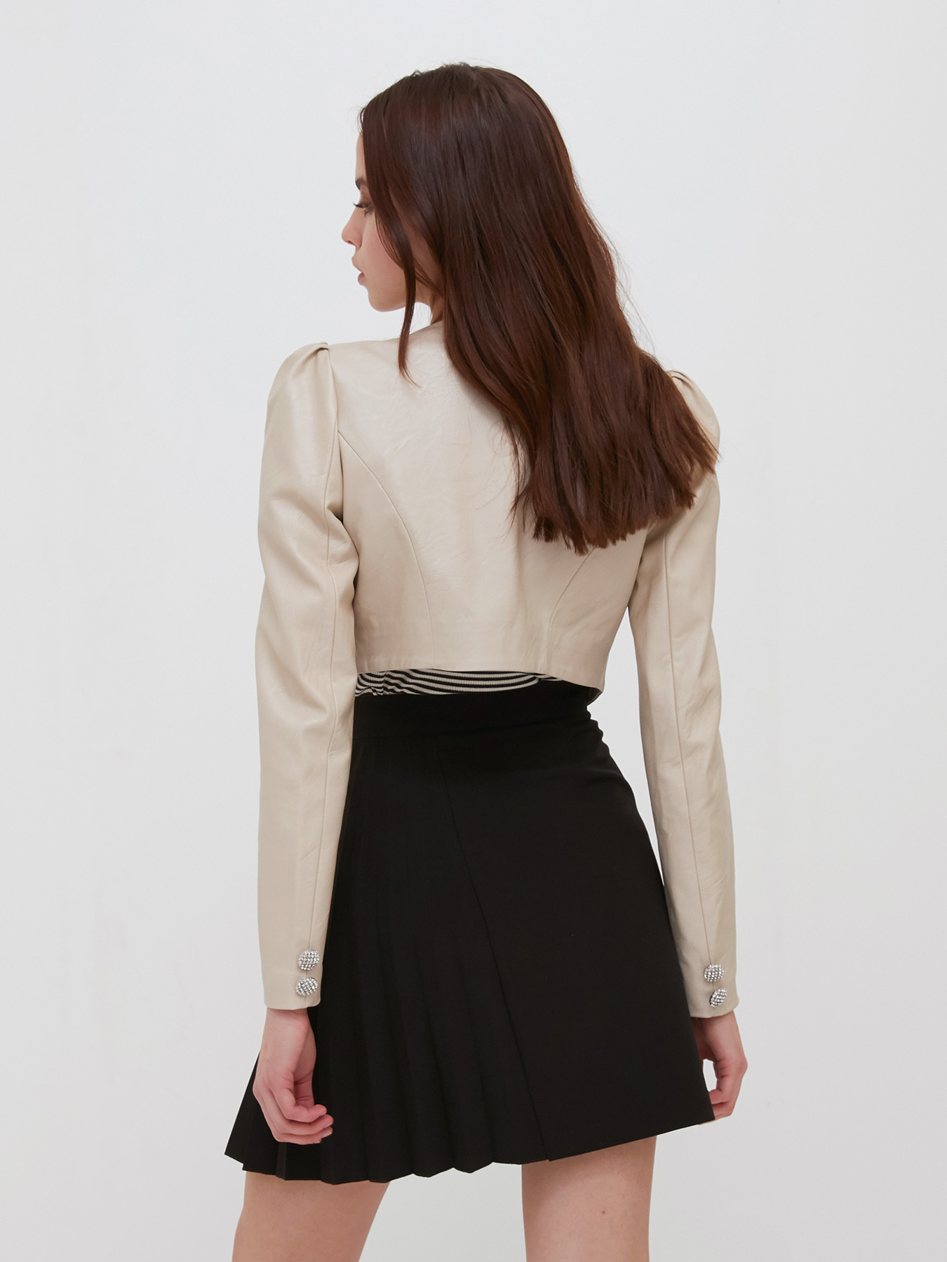 Giacca bolero in similpelle image number 1