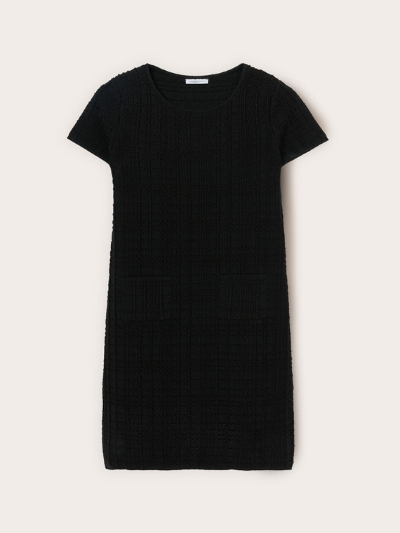 Knitted wool blend sheath dress