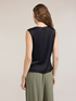 Satin top with asymmetric draping image number 1