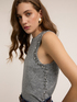Sleeveless sweater in wool blend with stones image number 2