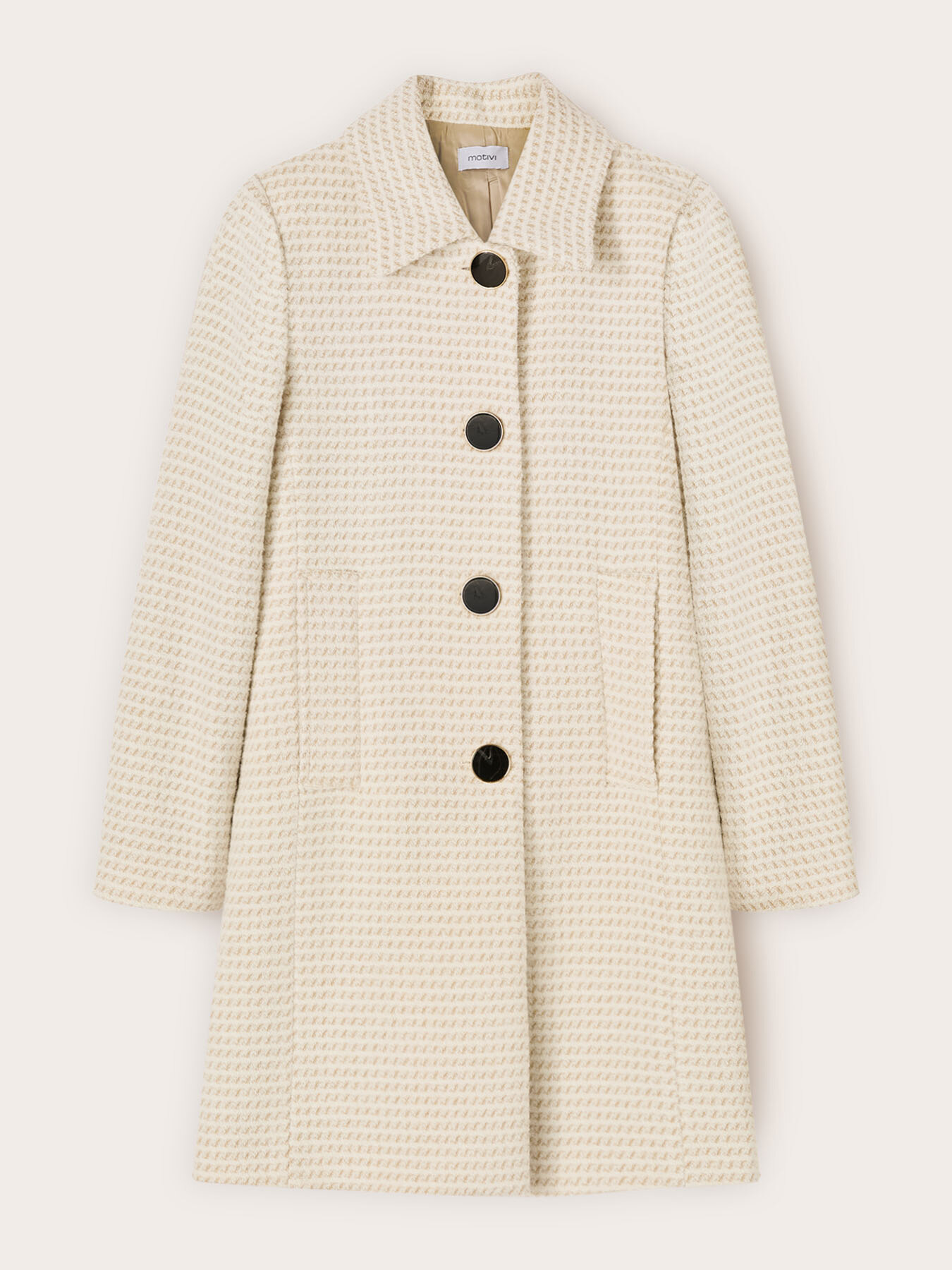 Long jacquard coat image number 4