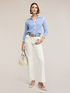 Fine knit cardigan with openwork inserts image number 2
