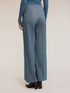 Pantalon palazzo en fil teint image number 1