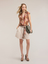 Lyocell canvas shirt with ikat print image number 2