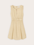 Flare dress in boucl&eacute; fabric with belt image number 4