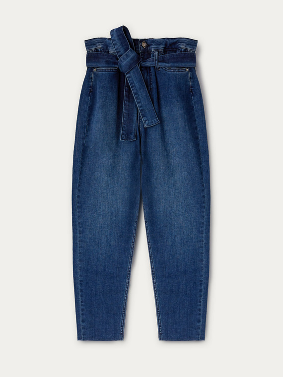 Baggy-Jeans, blue washed