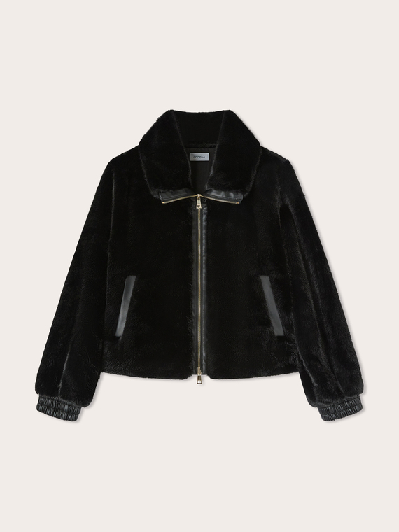 Zip-up jacket with inserts