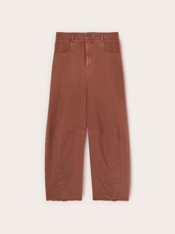 Pantalon balloon en drill de coton