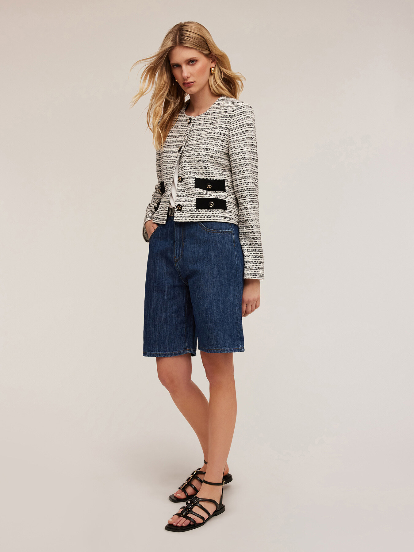 Tweed jacket with pockets image number 0