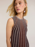 Robe ligne A en tricot pliss&eacute; image number 3
