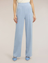 Wide-leg trousers in yarn-dyed striped fabric image number 2