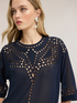 Georgette blouse with ajour&eacute; embroidery image number 3