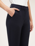 Regular fit trousers in crepe fabric image number 2
