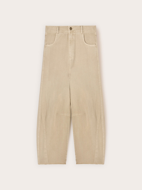 Pantalon balloon en drill de coton