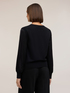 Viscose sweater with satin sleeves image number 1