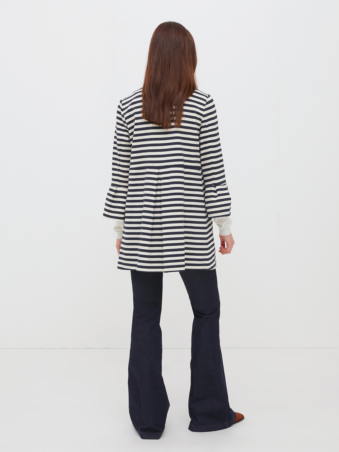 Giacca lunga in felpa a righe image number 1