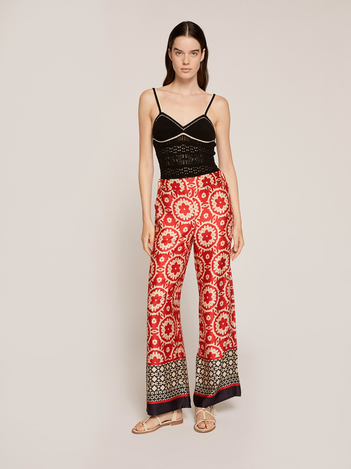 Pantaloni gamba larga fantasia etnica - Motivi.com